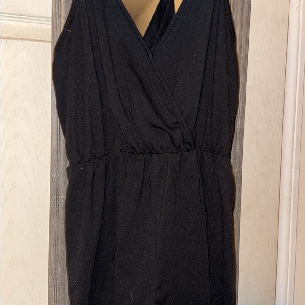 SHEIN Black Sleeveless Halter Jumpsuit for Cocktail